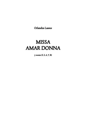 Missa Amar donna