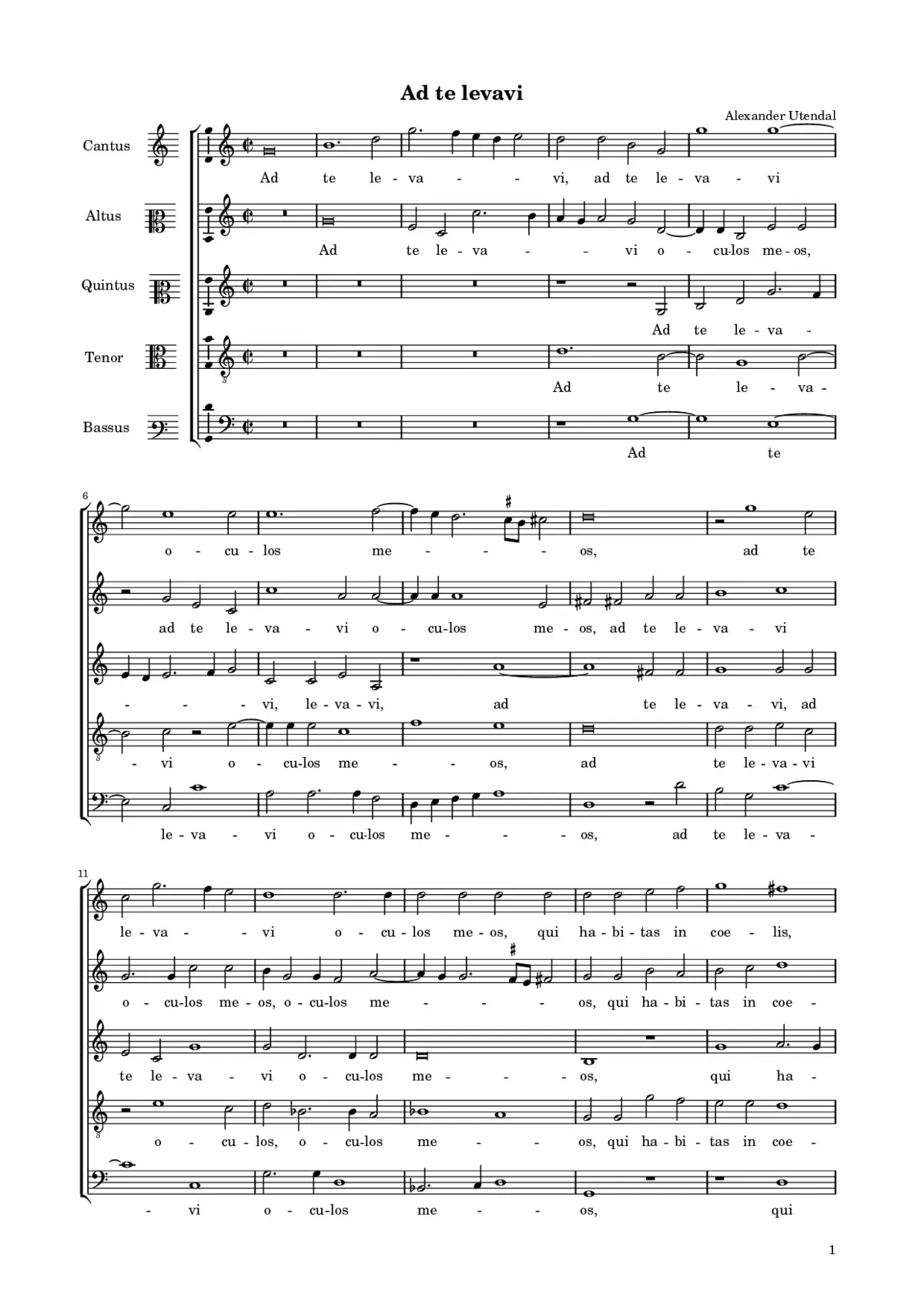 Ad te levavi oculos meos - Page 1