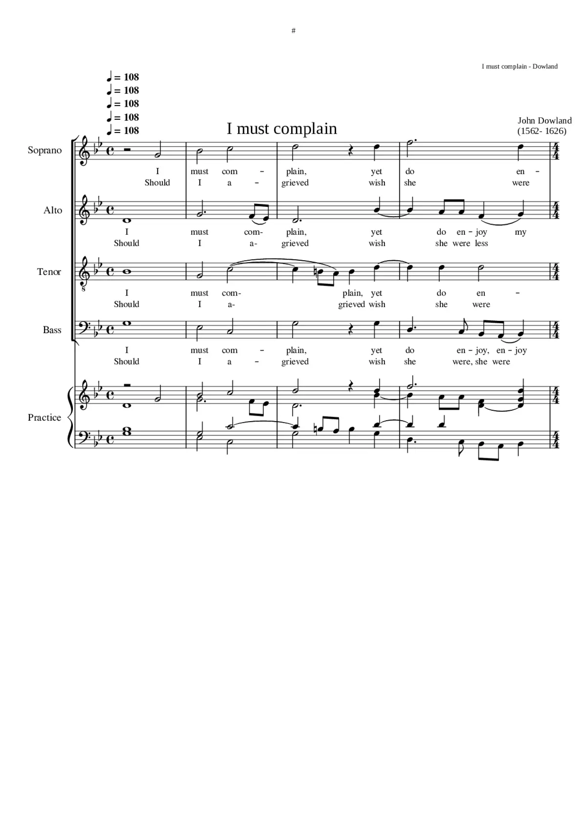 I must complaine yet doe enioy - Page 1