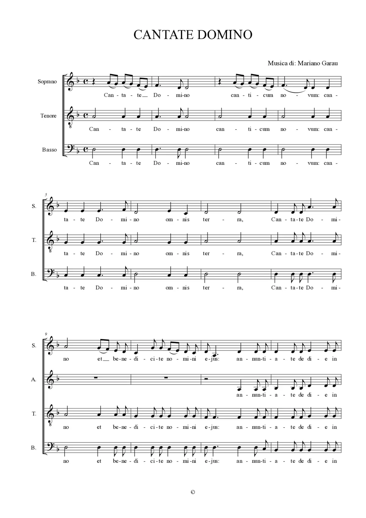 Cantate Domino - Page 1