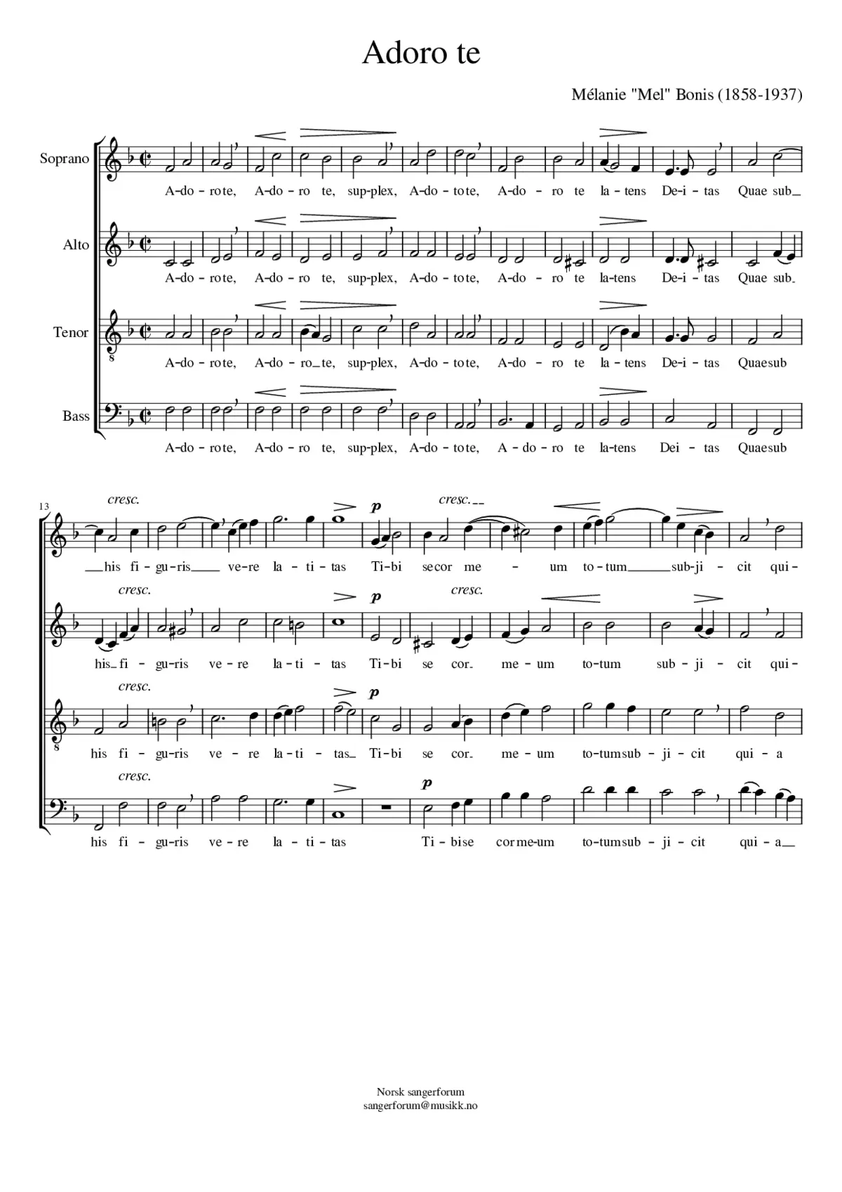 Adoro te - Page 1