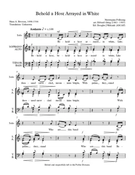 Behold a host arrayed in white