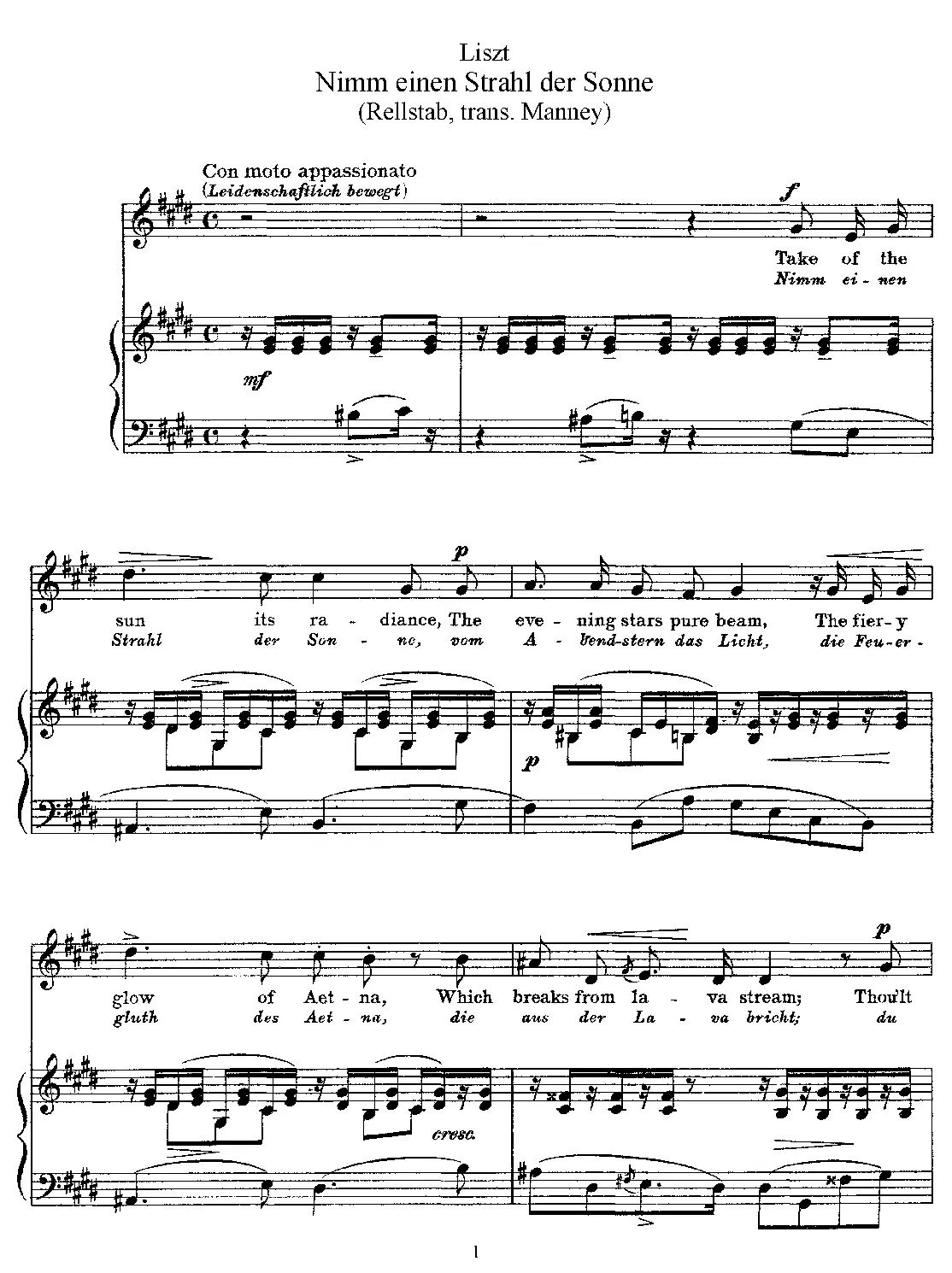 Nimm einen Strahl der Sonne - Page 1