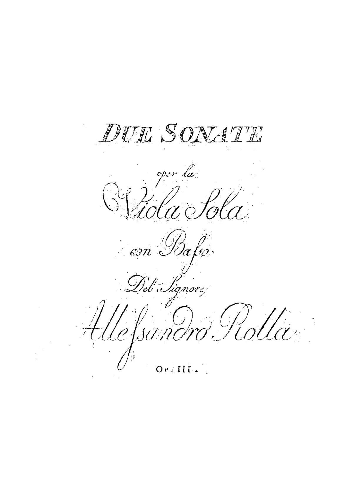 2 Sonatas for Viola and Basso or 2 Violas - Page 1