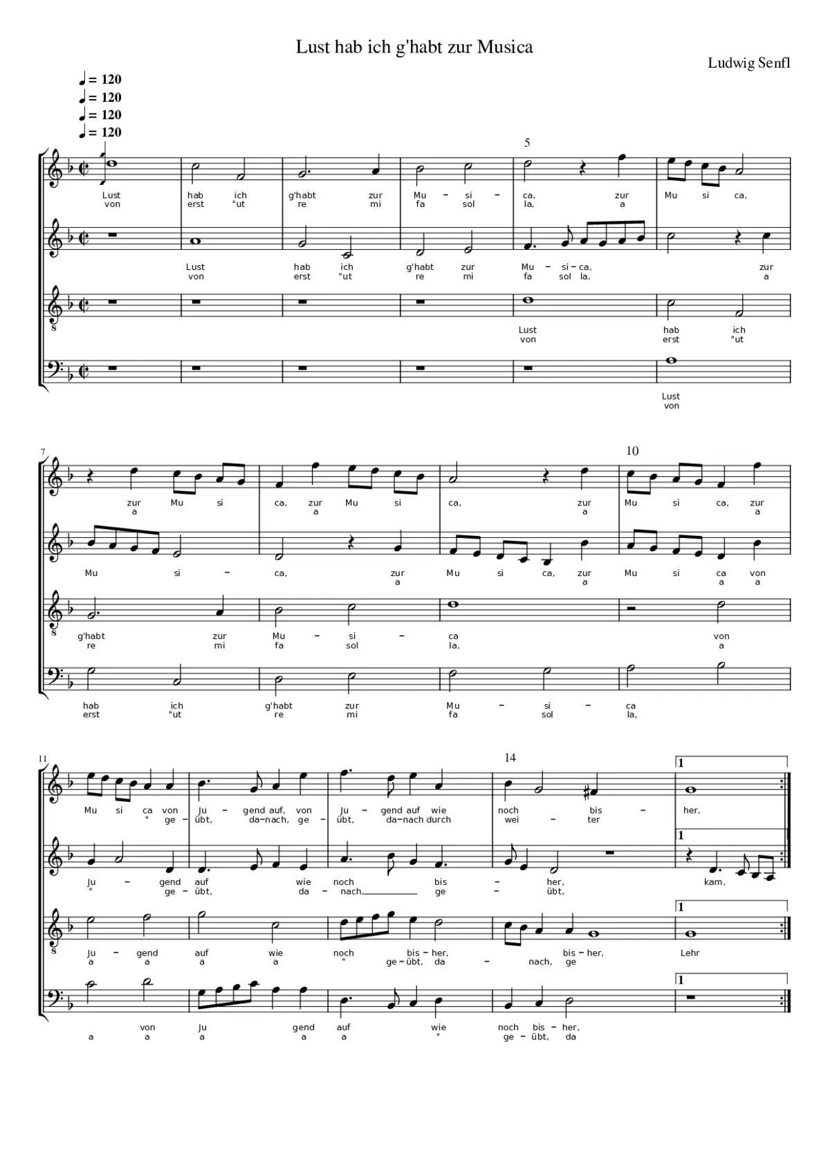 Lust hab ich ghabt zur Musica - Page 1