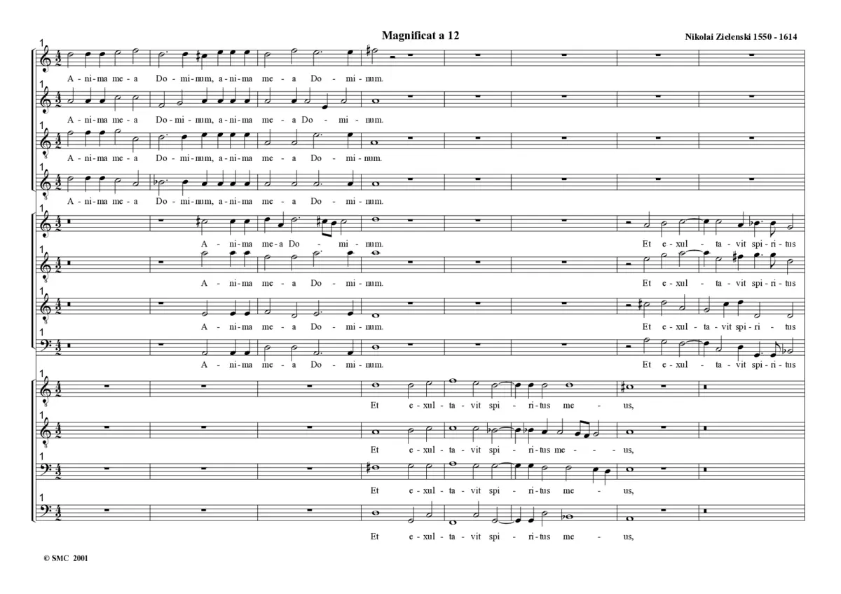 Magnificat a 12 - Page 1