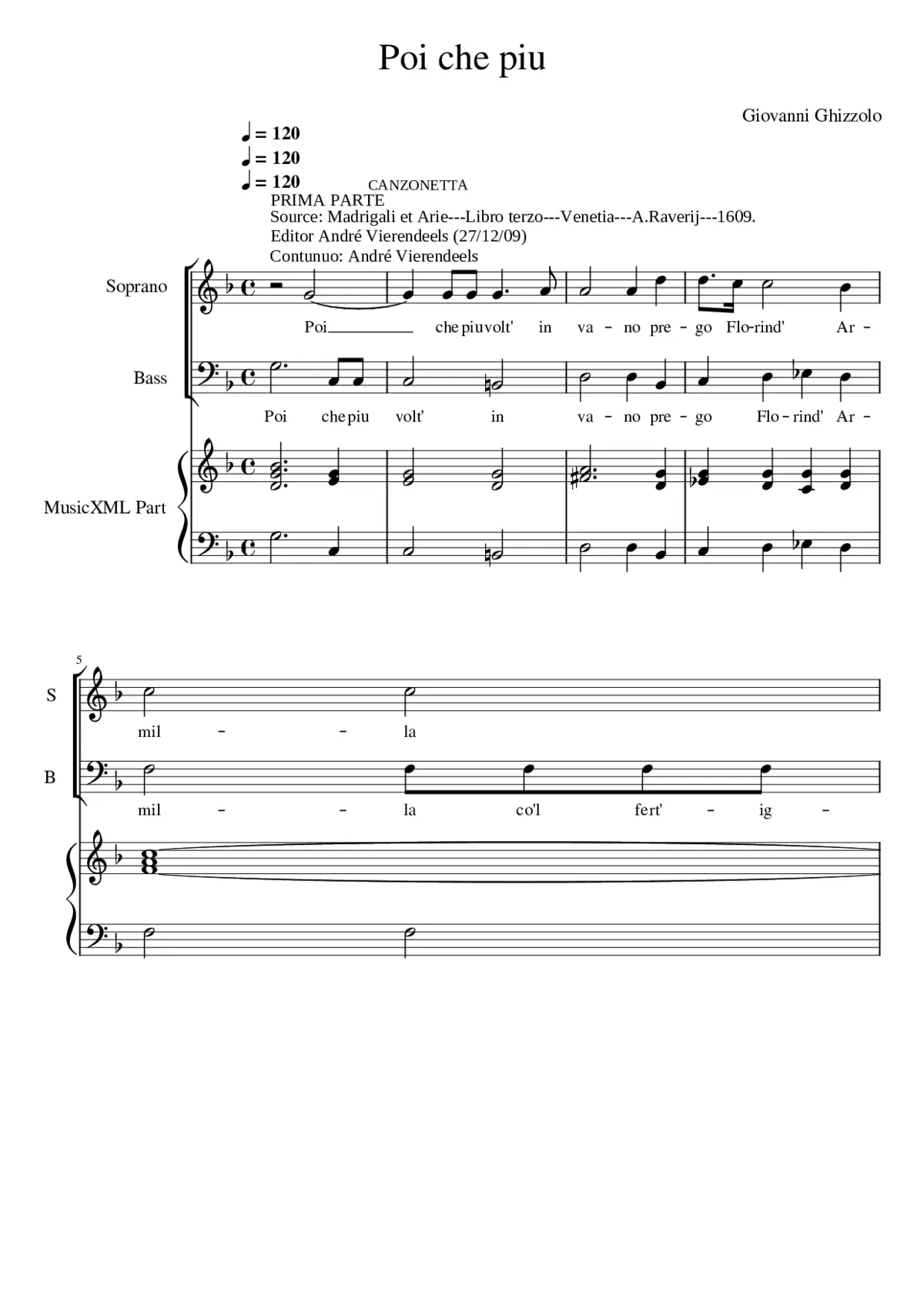 Poi che più - Page 1