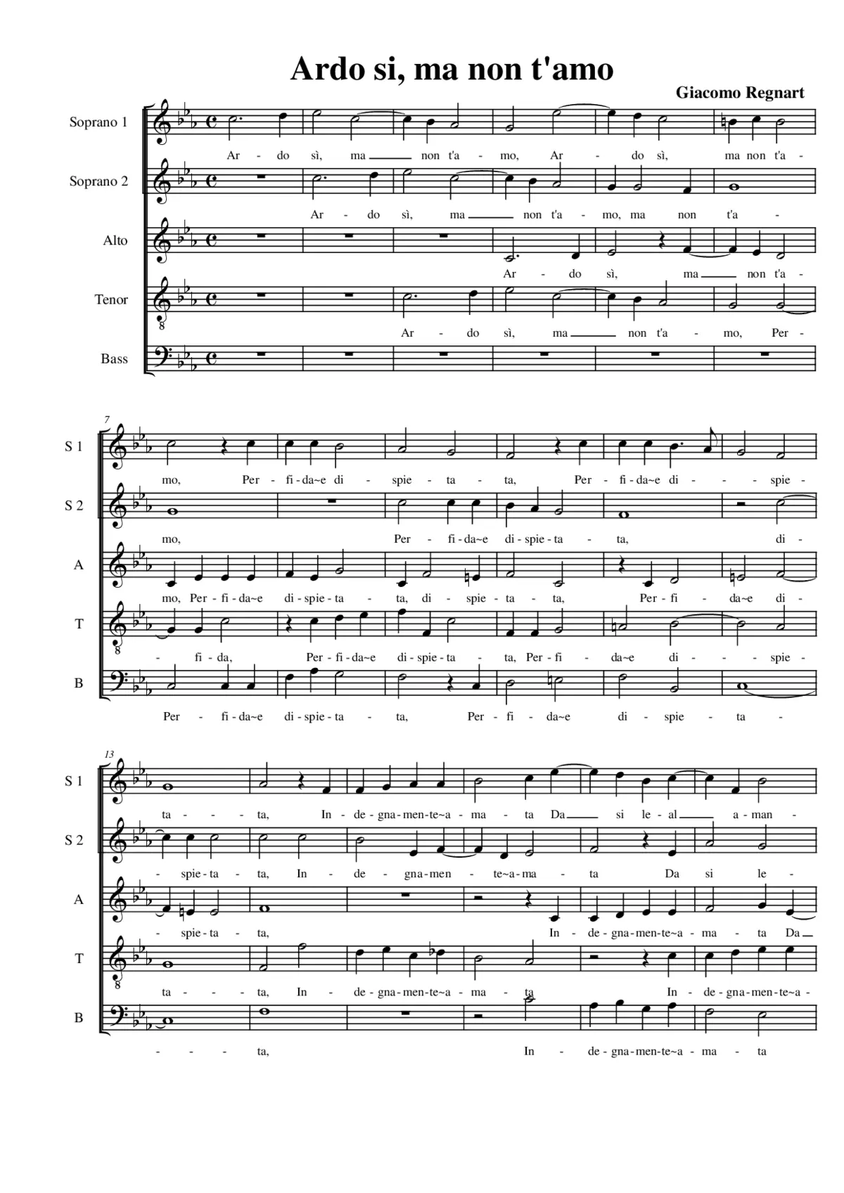 Ardo sì, ma non t'amo - Page 1