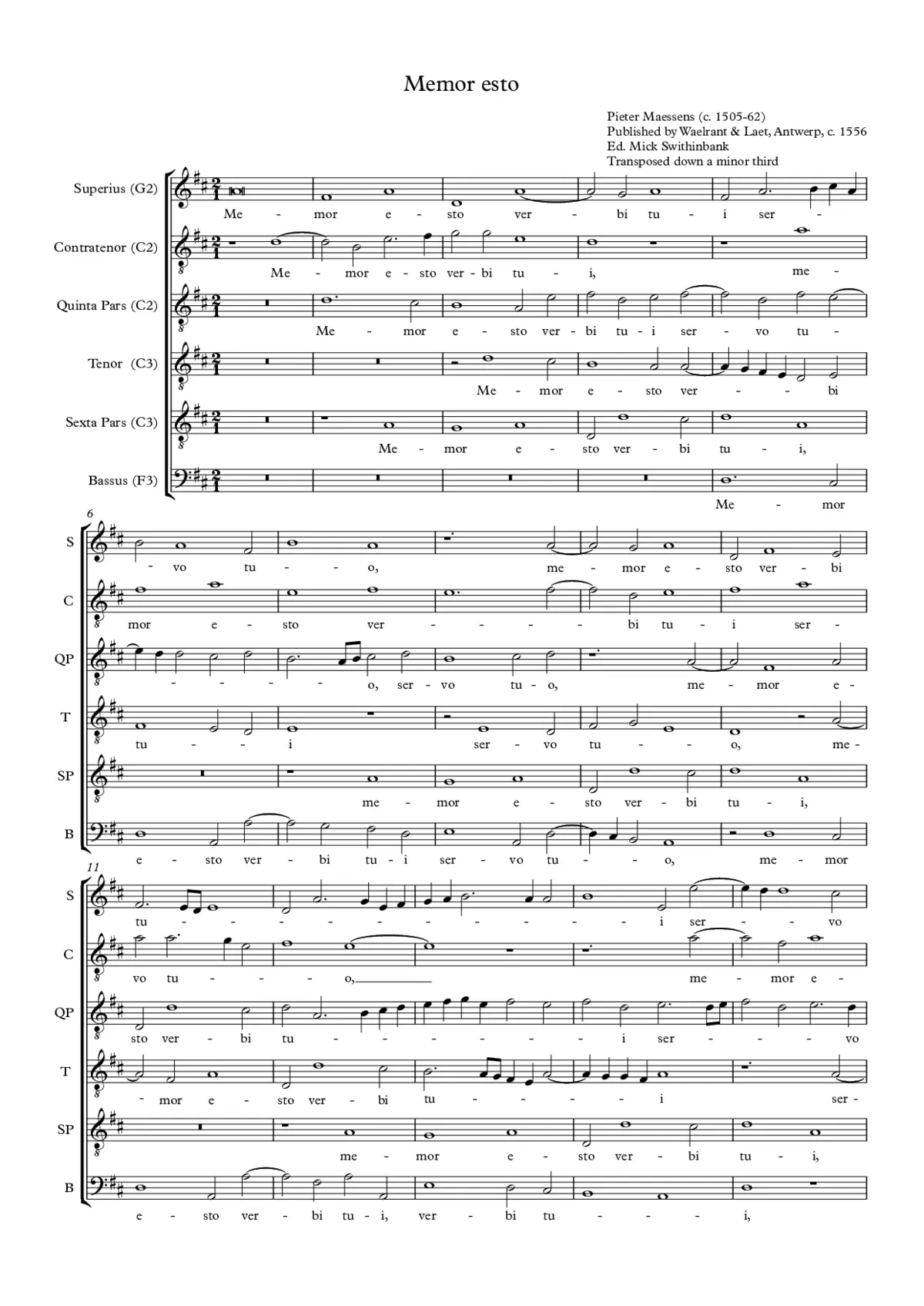Memor esto verbi tui - Page 1