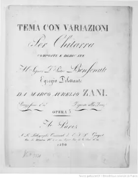 Tema con variazoni per Chitarra
