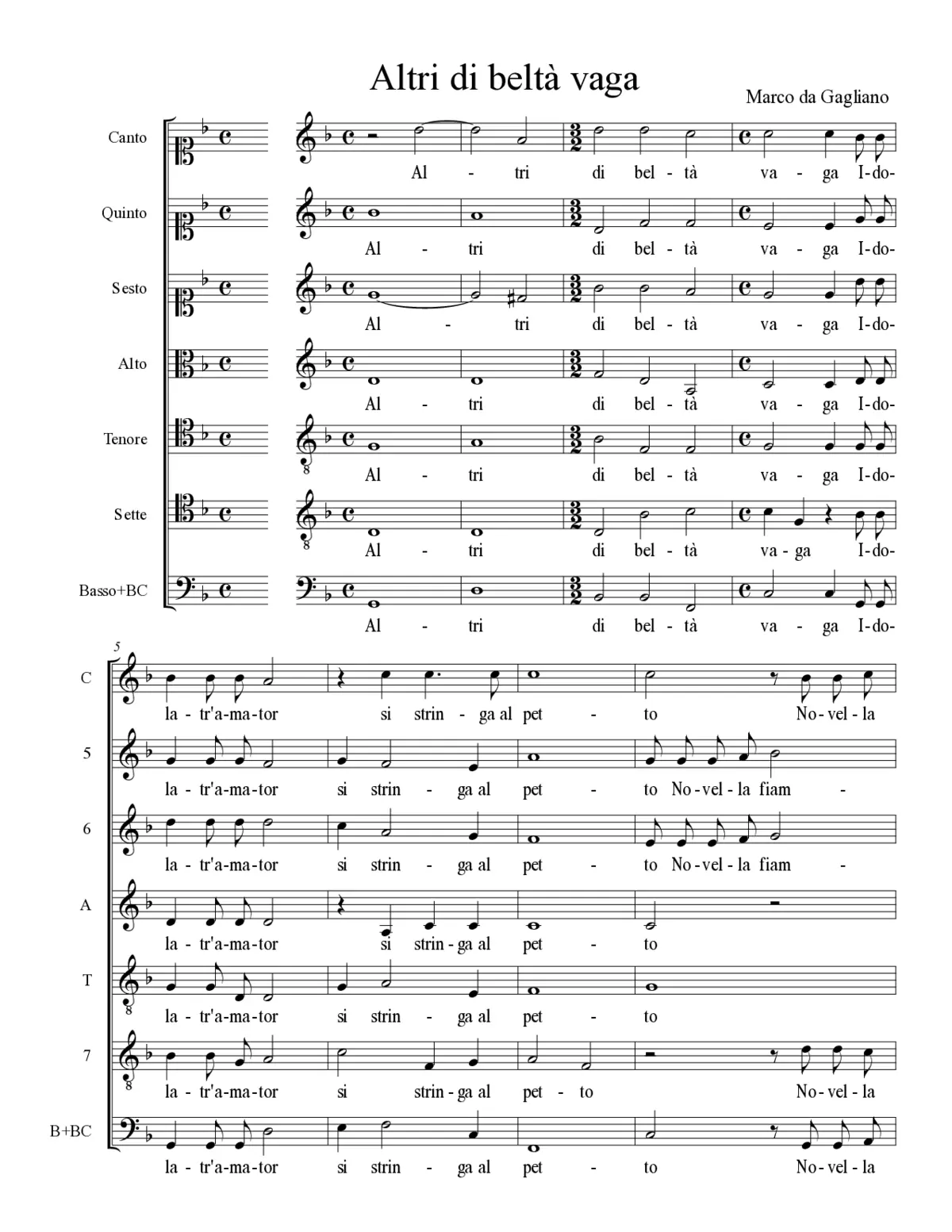 Altri di beltà vaga - Page 1