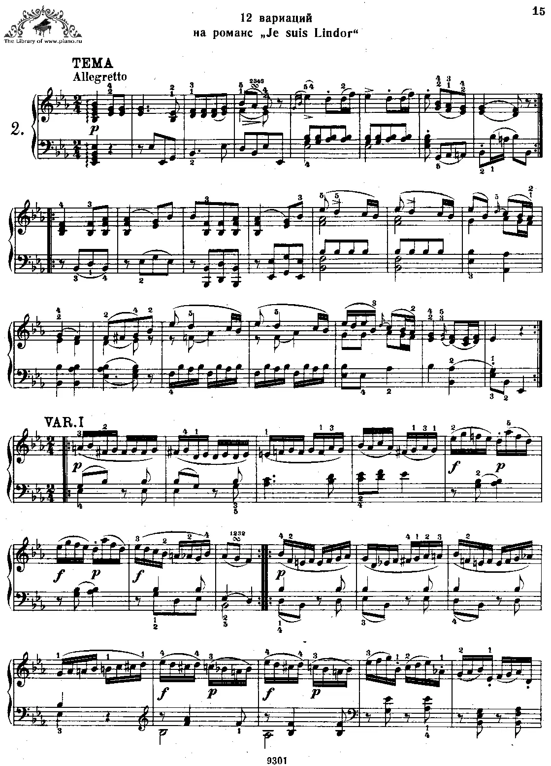 12 Variations on "Je suis Lindor" - Page 1