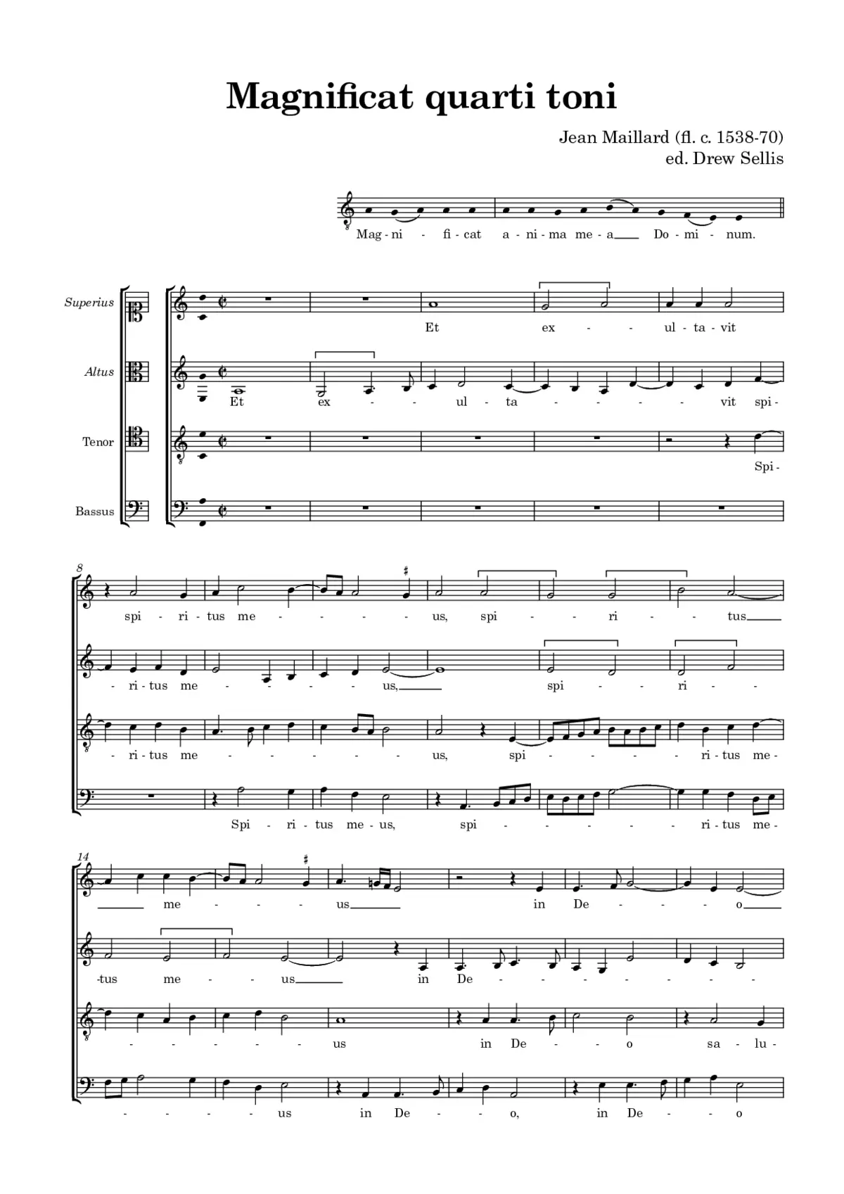 Magnificat quarti toni - Page 1