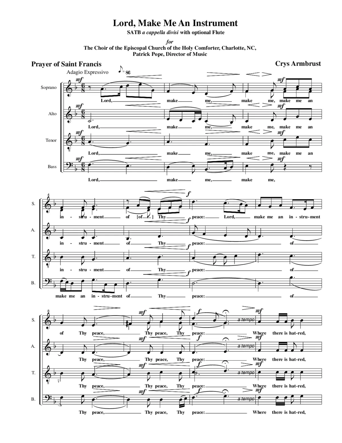 Lord, make me an instrument (Prayer of St. Francis) - Page 1