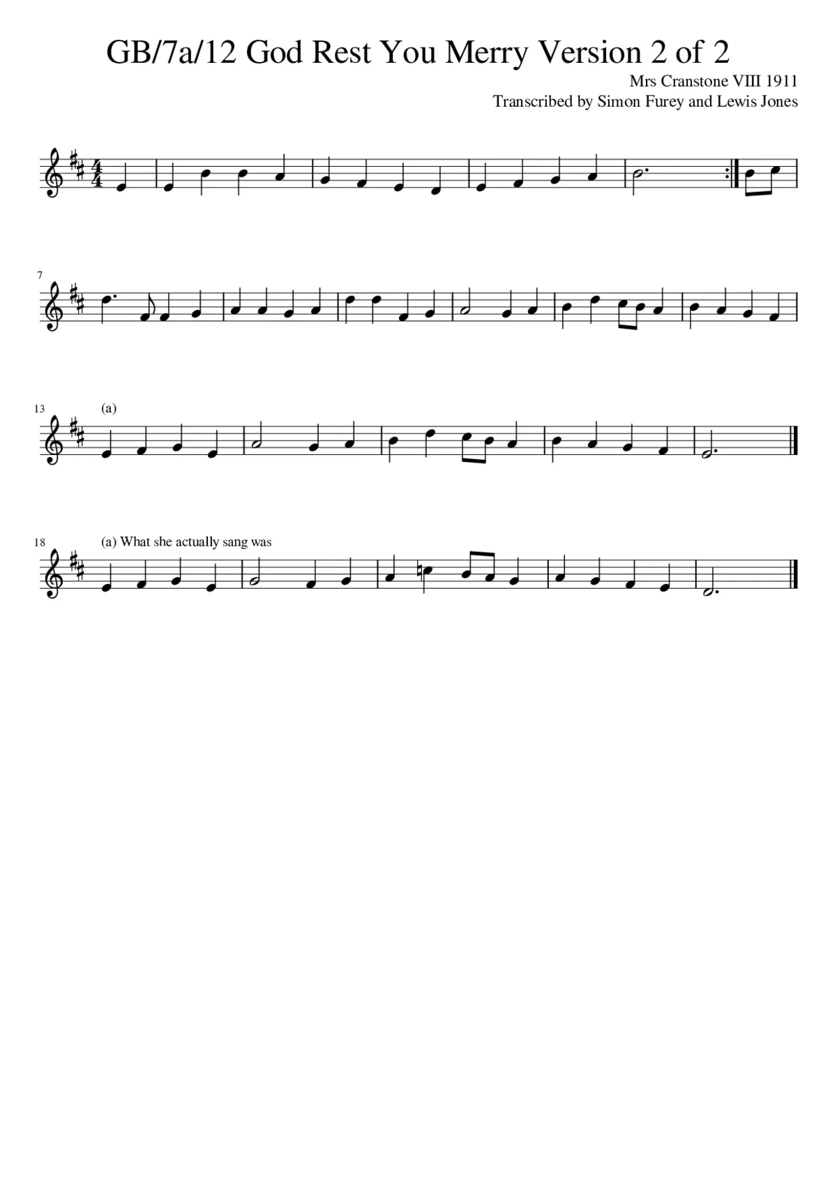 GB/7a/12 God Rest You Merry Version 2 of 2 - Page 1