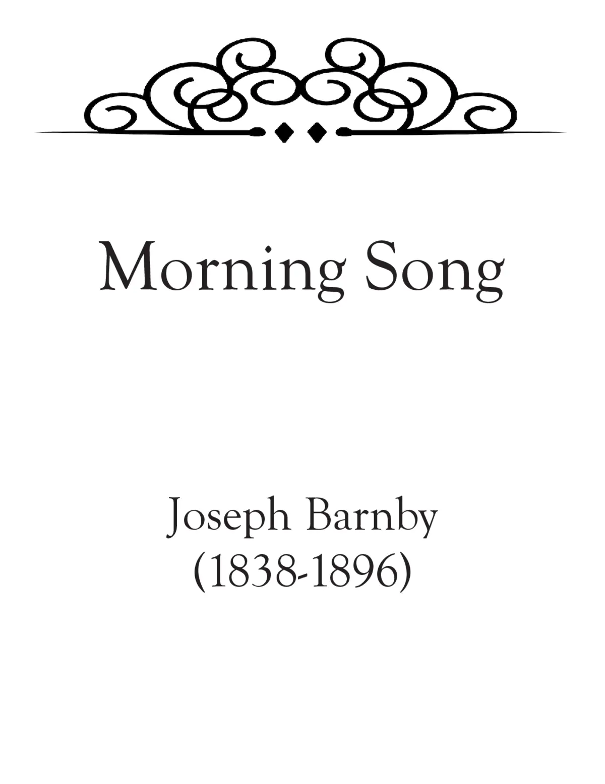 Morning Song - Page 1