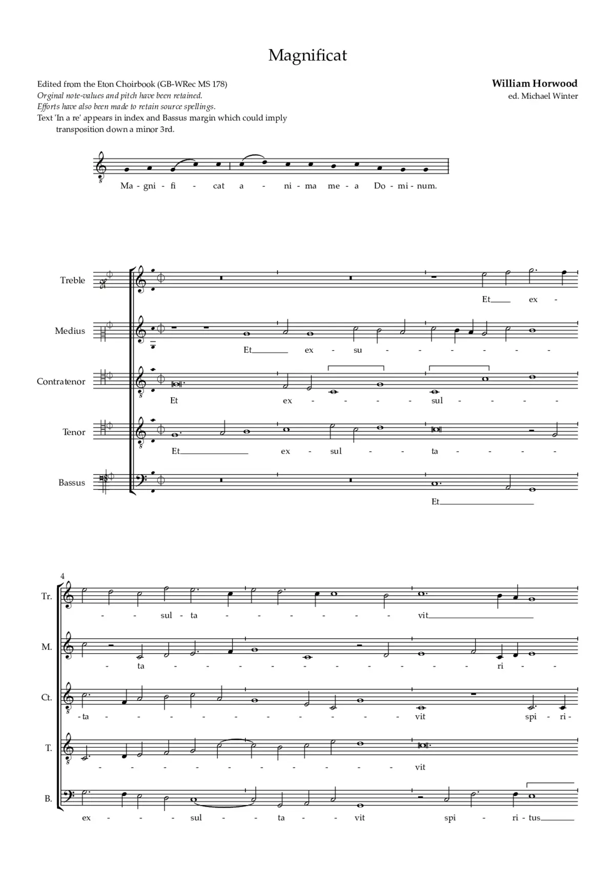 Magnificat - Page 1