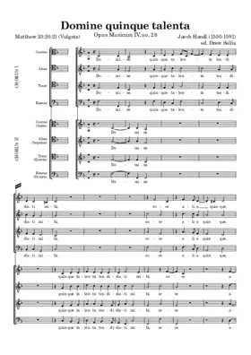 Domine quinque talenta a 8