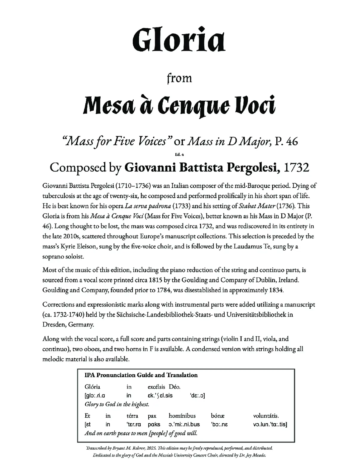 Mass in D Major - Page 1
