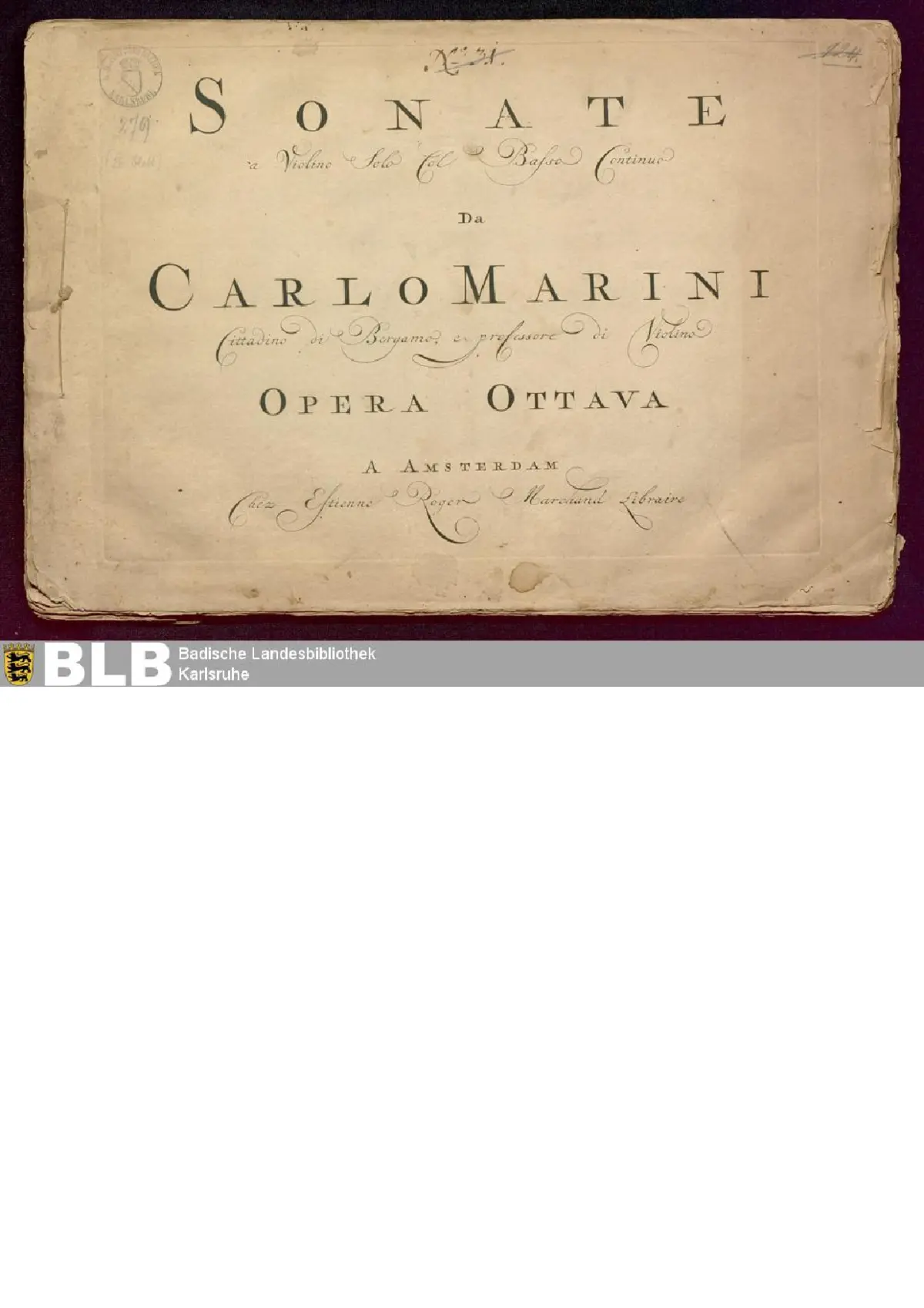 11 Violin Sonatas and Chaconne - Page 1