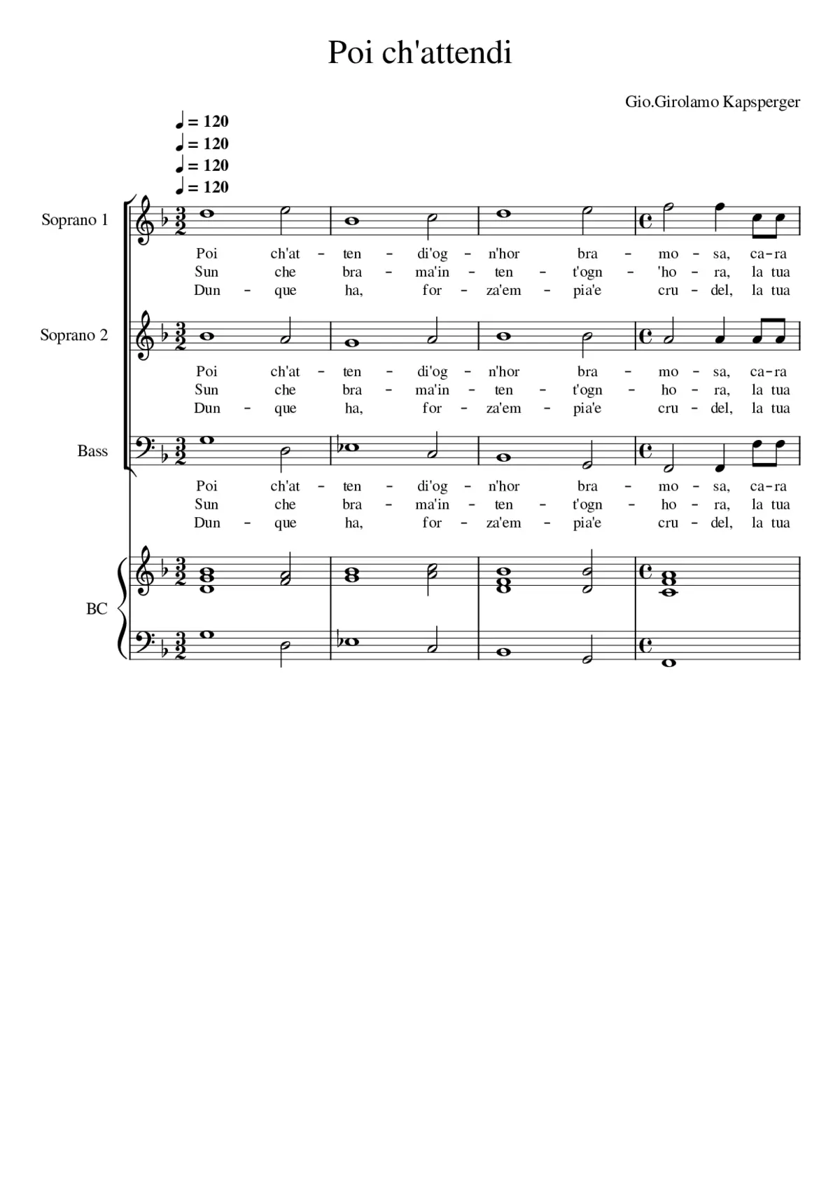 Poi ch'attendi - Page 1