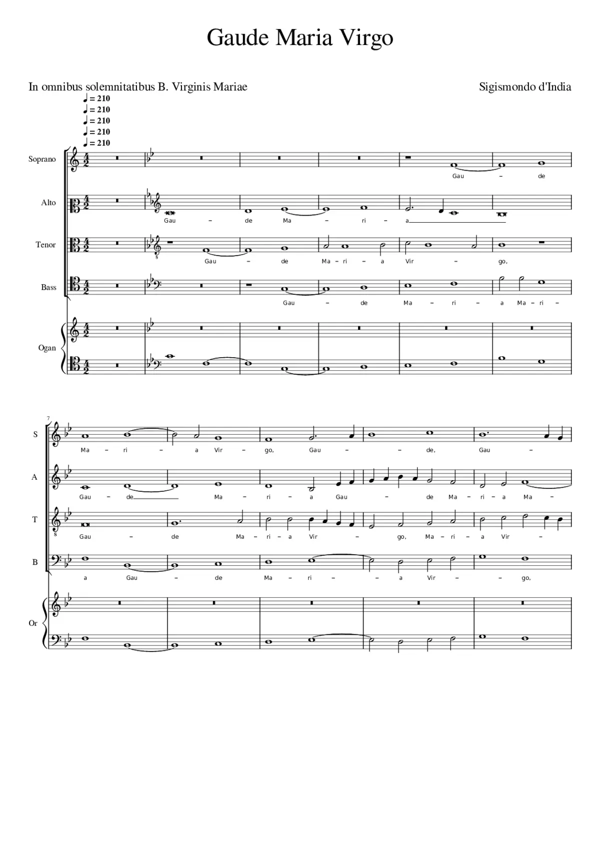 Gaude Maria Virgo - Page 1