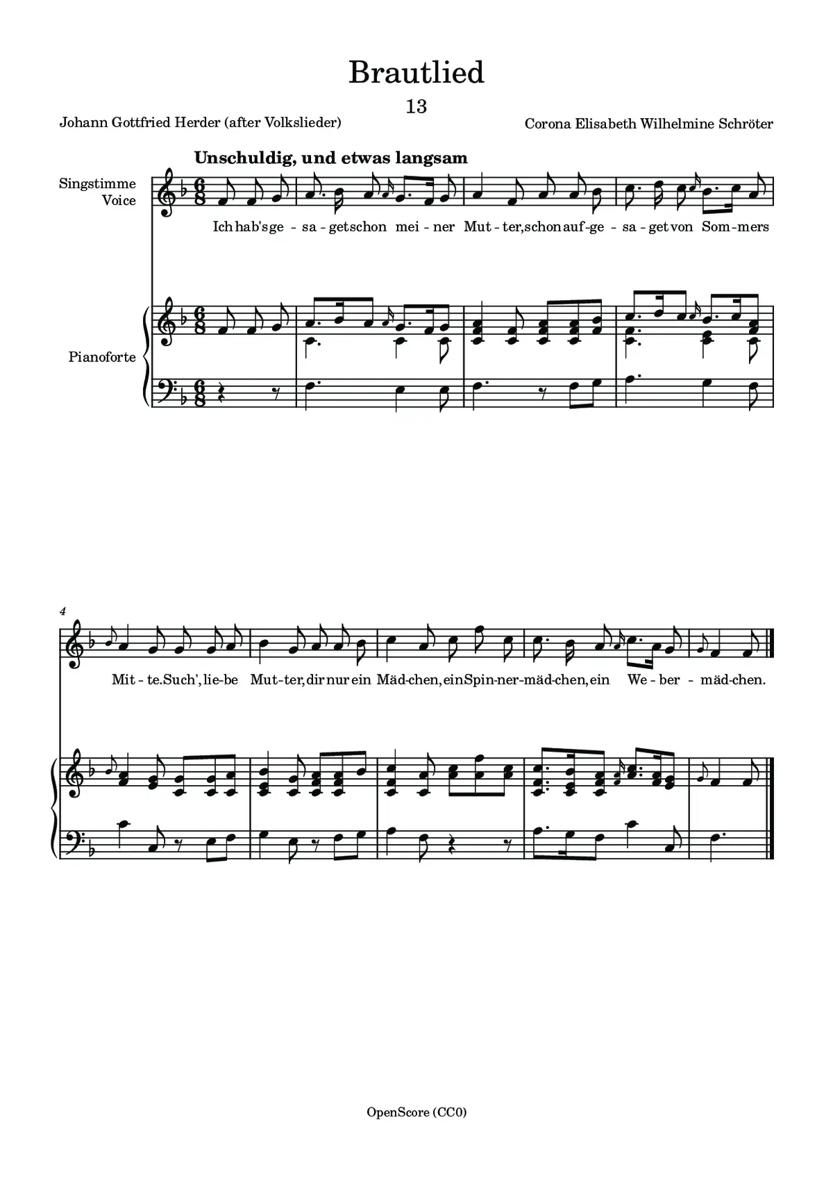 Brautlied - Page 1