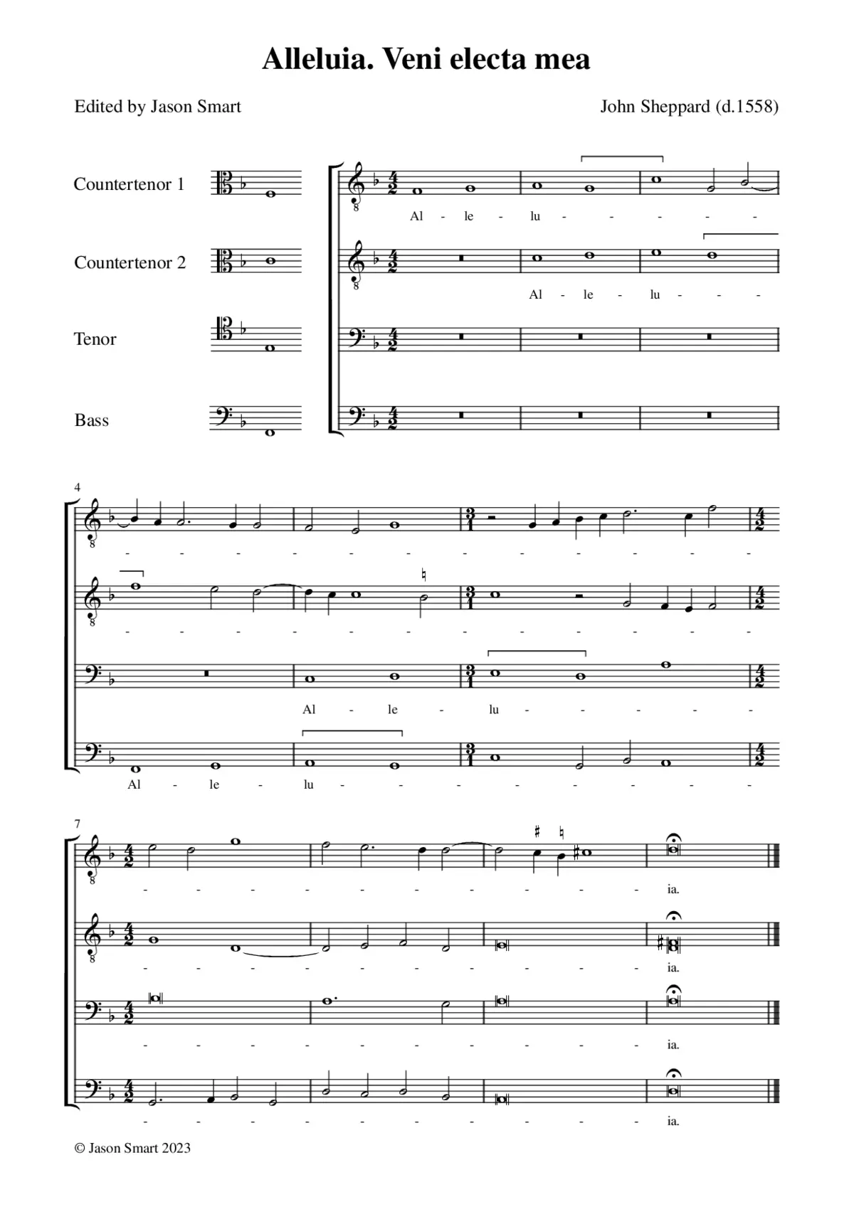 Alleluia. Veni electa mea - Page 1