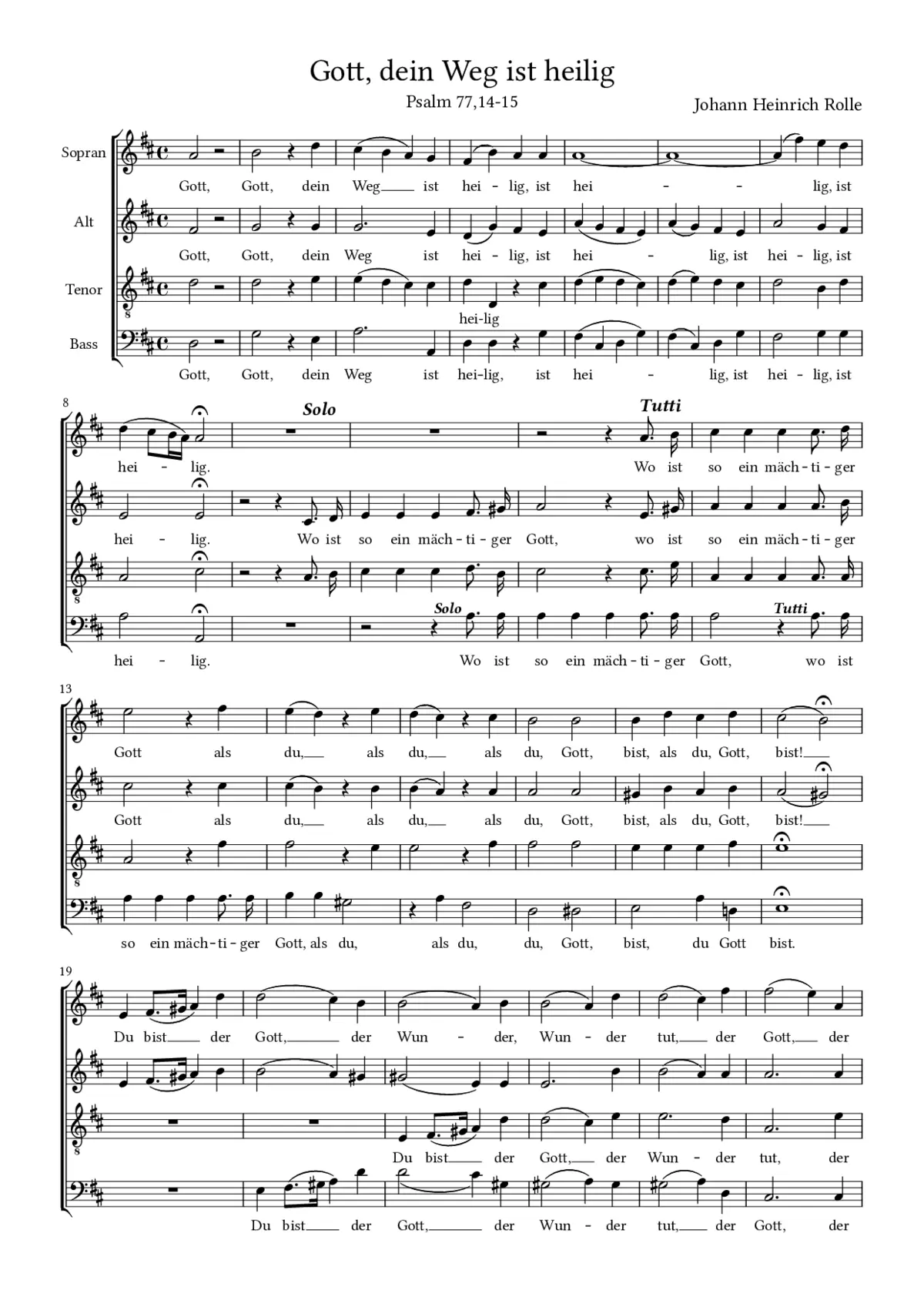 Gott, dein Weg ist heilig - Page 1