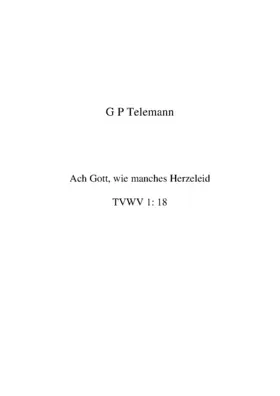 Ach Gott, wie manches Herzeleid, TWV 1:18