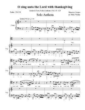 O sing unto the Lord with thanksgiving