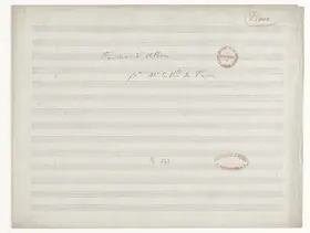 Feuillet d'album pour Mr. le Vte de Faria