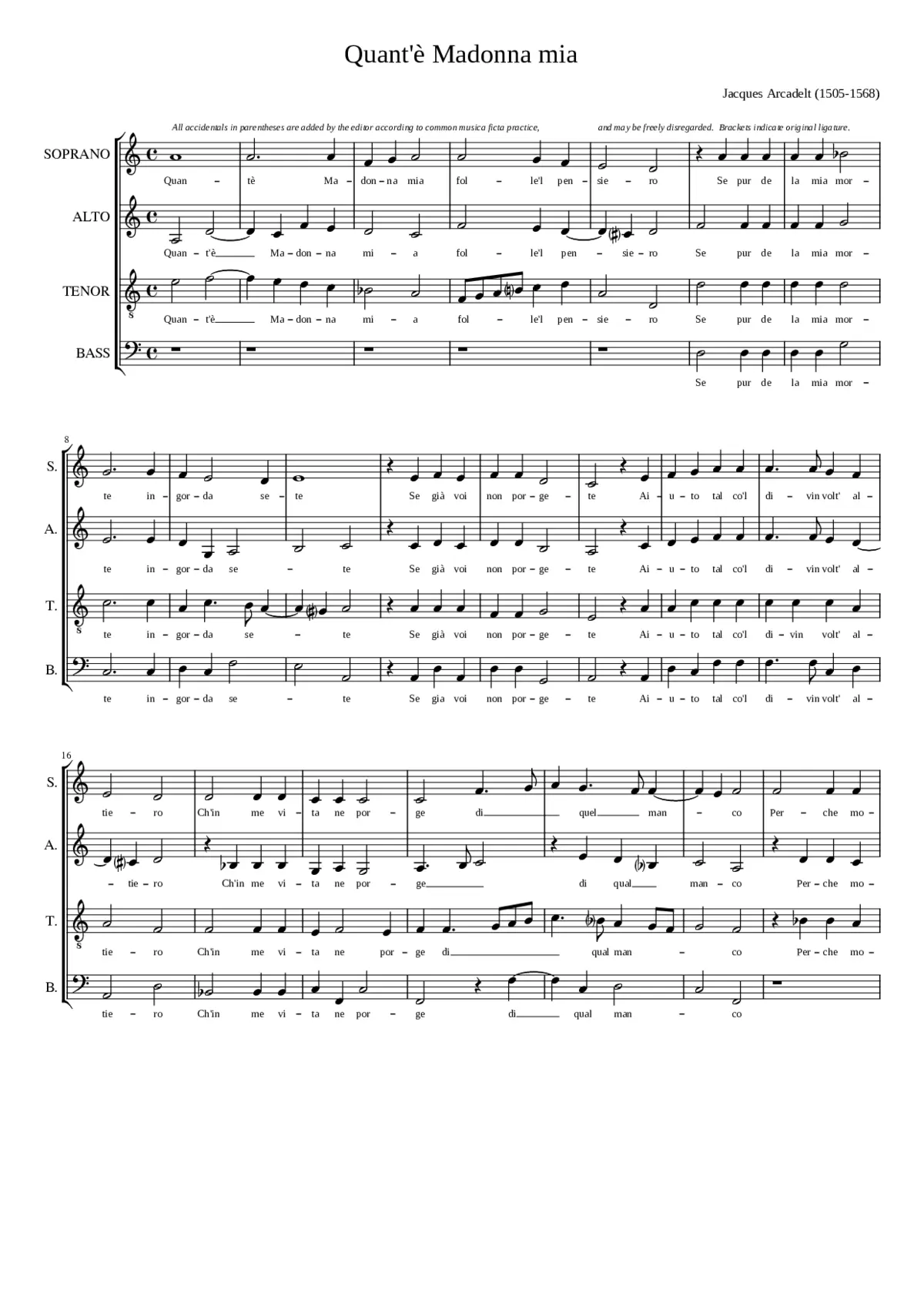 Quant'è Madonna mia - Page 1