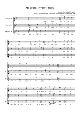 Ma donna, io v'am' e taccio