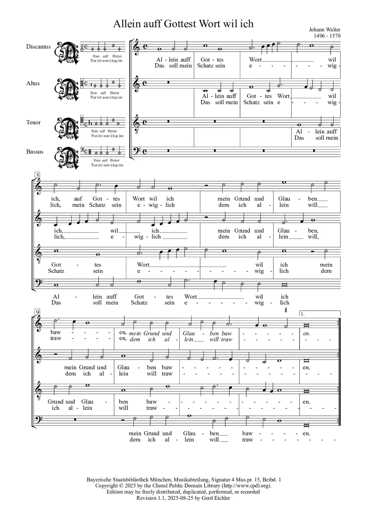 Allein auf Gottes Wort - Page 1