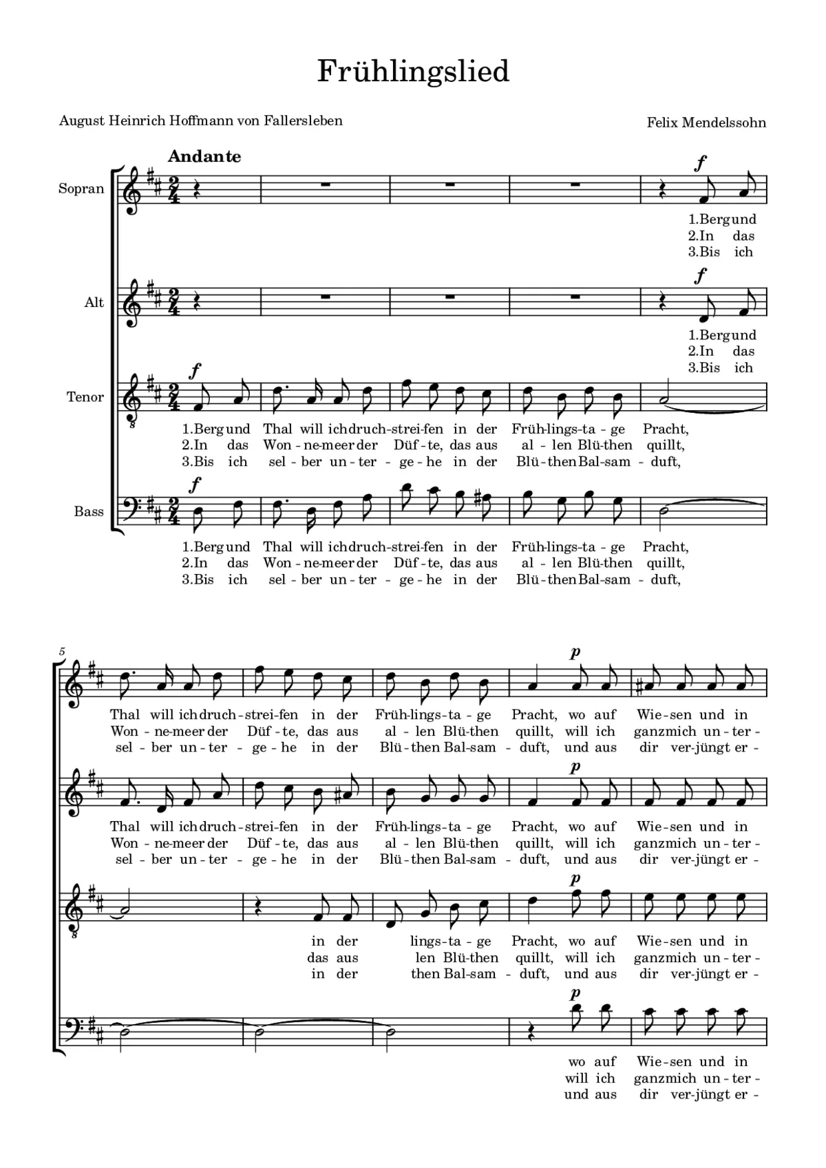 Frühlingslied, Op. 100, No. 3 - Page 1
