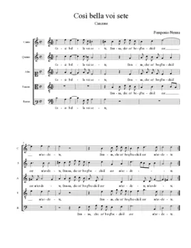 Così bella voi sete