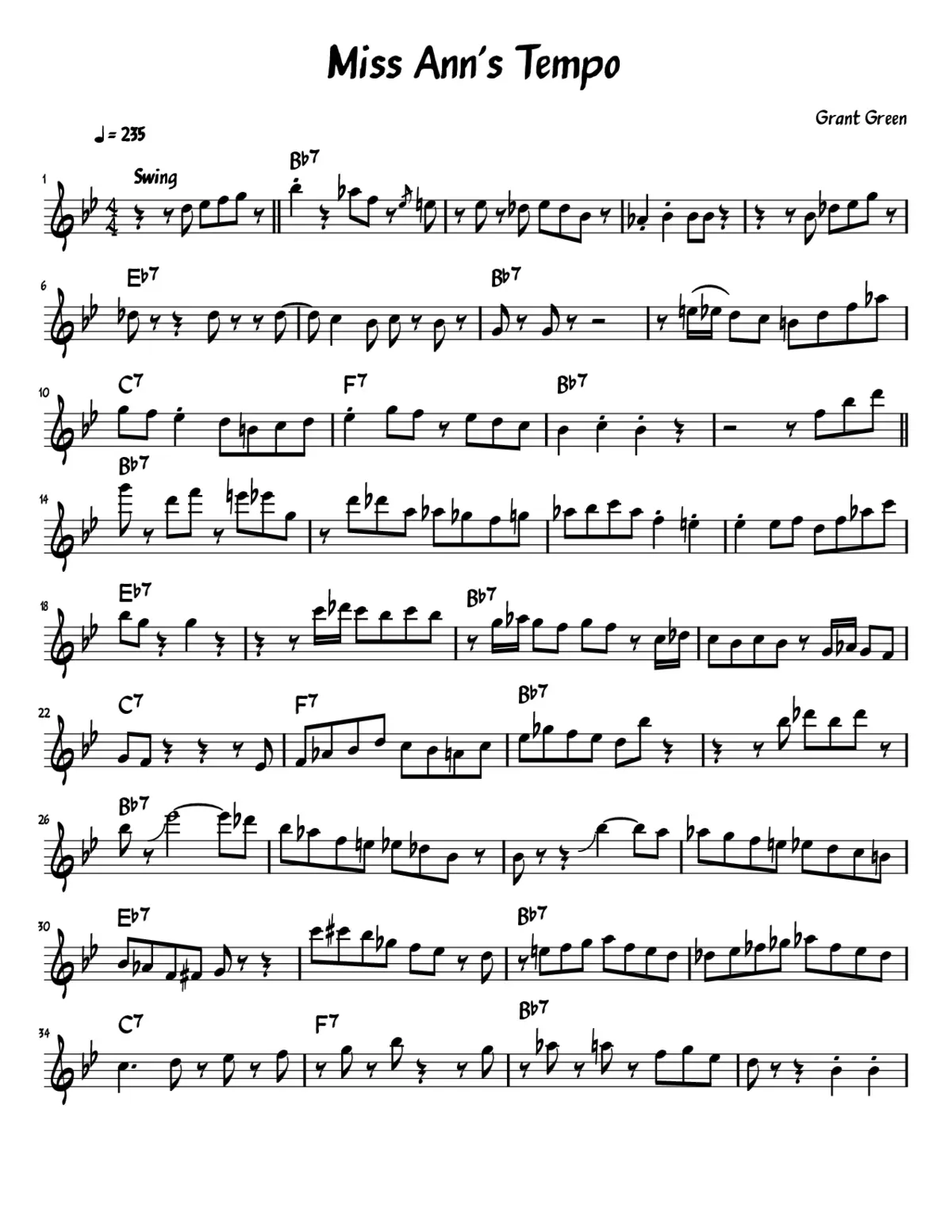 Miss Ann's Tempo - Page 1