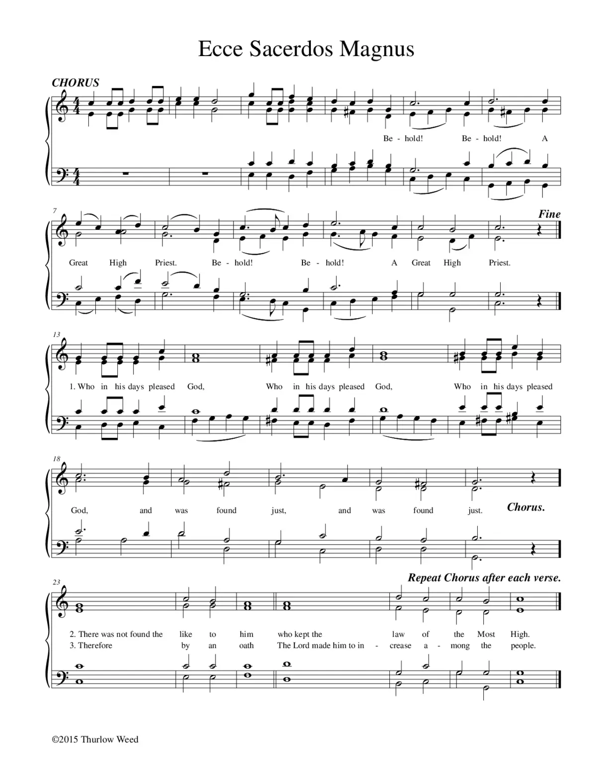 Ecce Sacerdos Magnus - Page 1