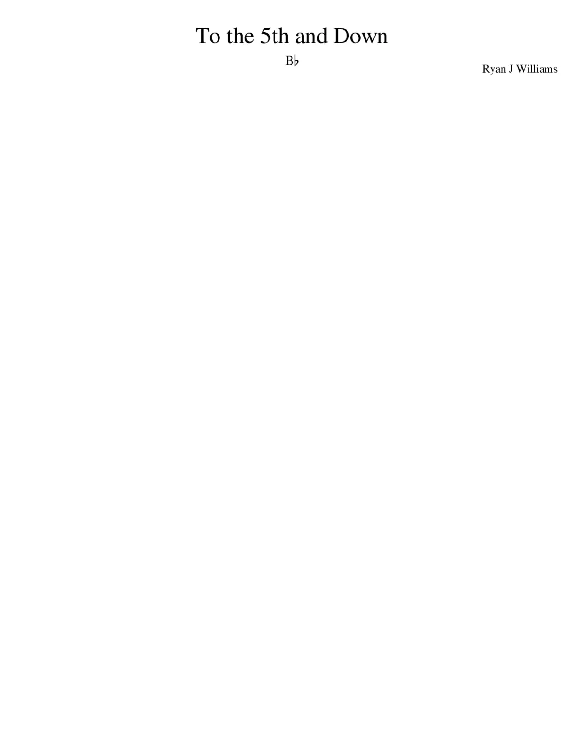 To the 5th and down - Bb - Page 1