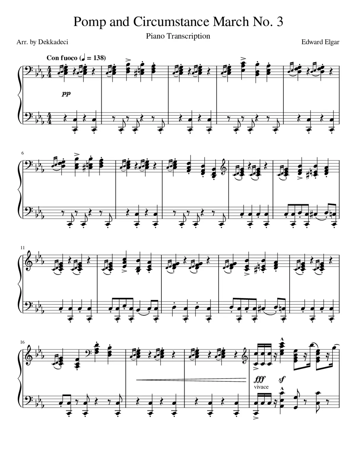 Pomp and Circumstance March No.3 Op.39 No.3 - Page 1
