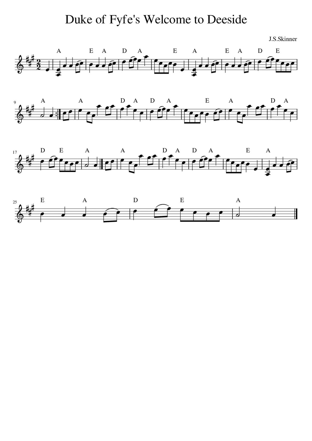 Duke of Fyfe's Welcome to Deeside - Page 1