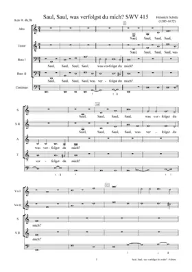 Saul, Saul, was verfolgst du mich?, SWV 415