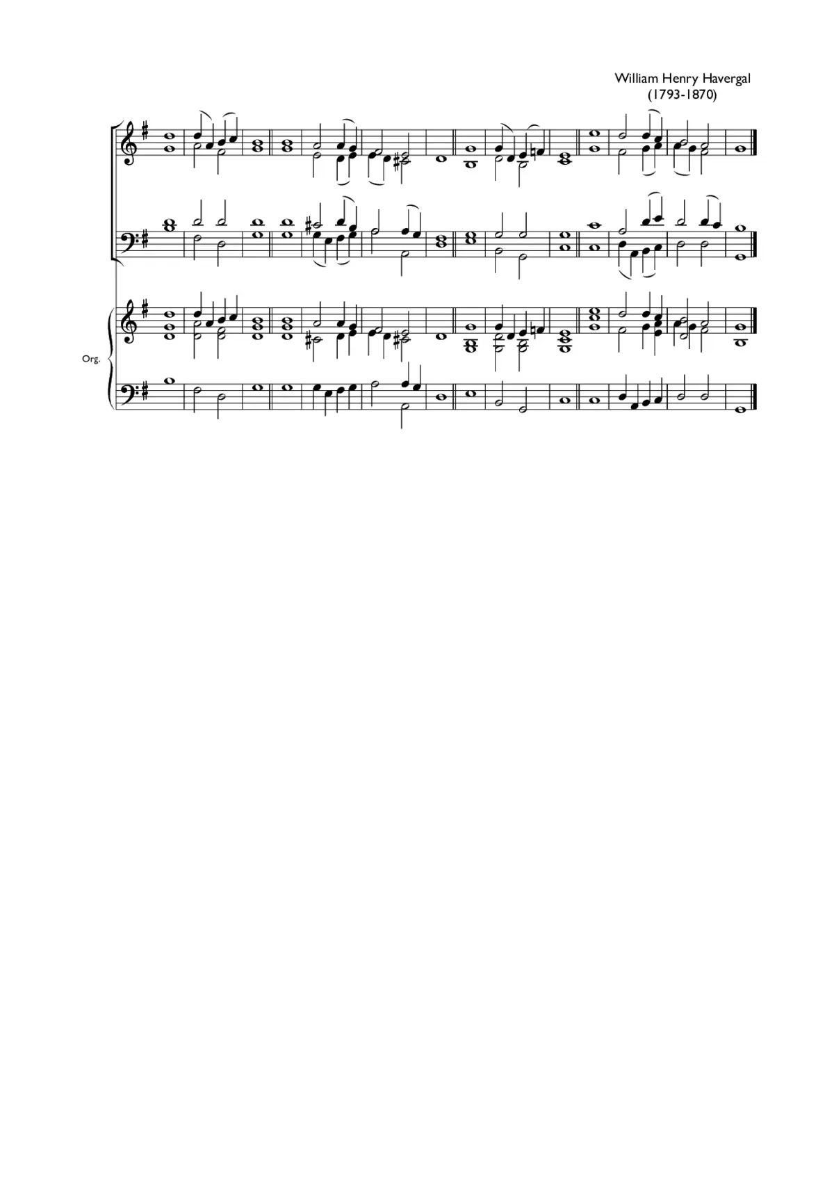 Double chant in G major I - Page 1