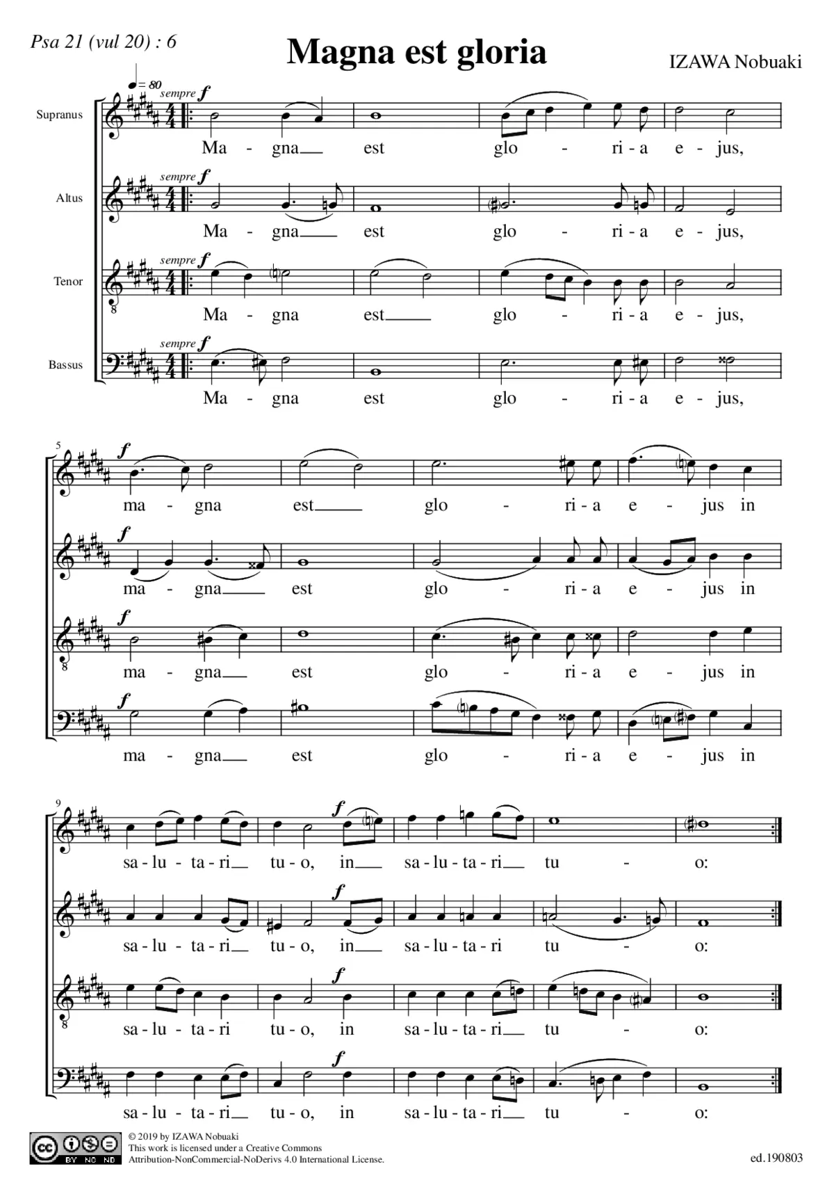 Magna est gloria - Page 1