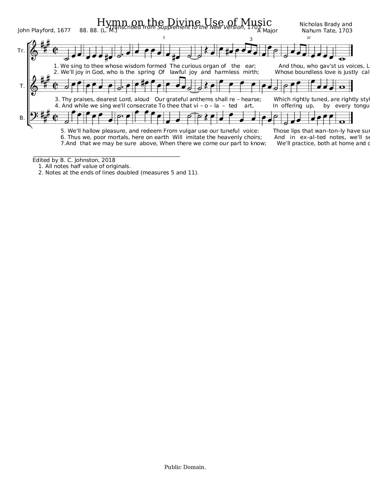 On The Divine Use Of Musick - Page 1