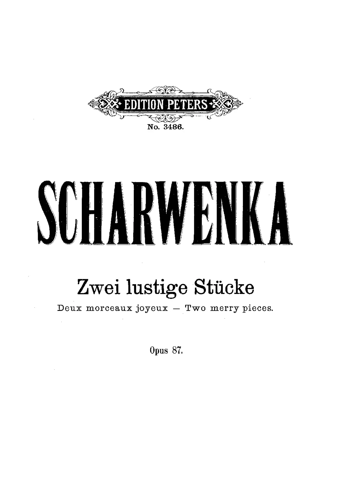 2 Merry Pieces, Op.87 - Page 1