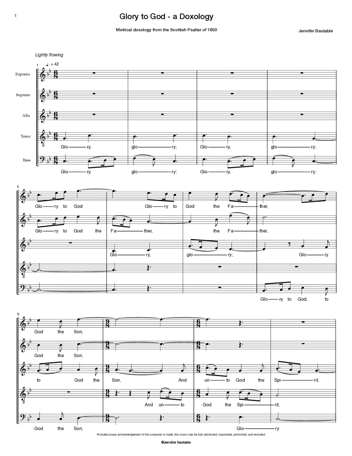 Glory to God - a Doxology - Page 1