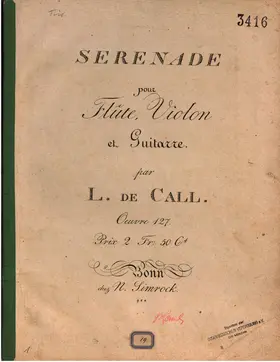 Sérénade pour Flûte, Violon et Guitarre