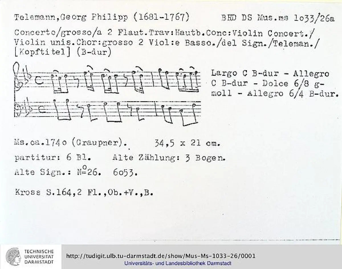 Concerto for 2 Flutes, Oboe and Violin - Page 1
